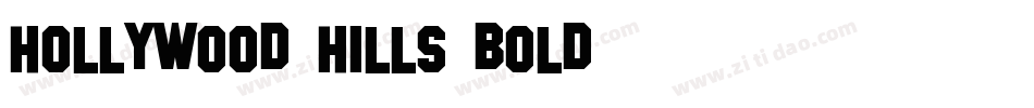 Hollywood Hills Bold字体转换